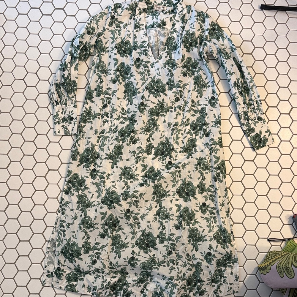 Mille Green and White Women's Dress